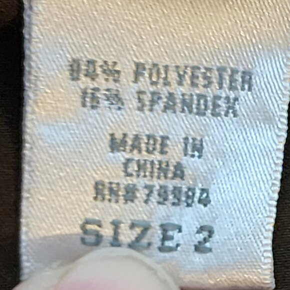 Zenergy Brown Poly Span Button Elastic Waist Pocket Flat Front Pant Chico 2 US L - Picture 15 of 16